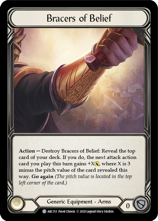 Bracers of Belief [ARC153] Unlimited Rainbow Foil | The Gaming-Verse