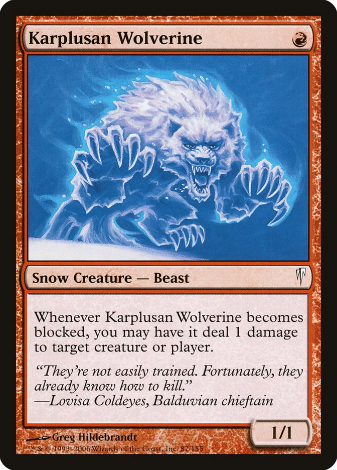 Karplusan Wolverine [Coldsnap] | The Gaming-Verse