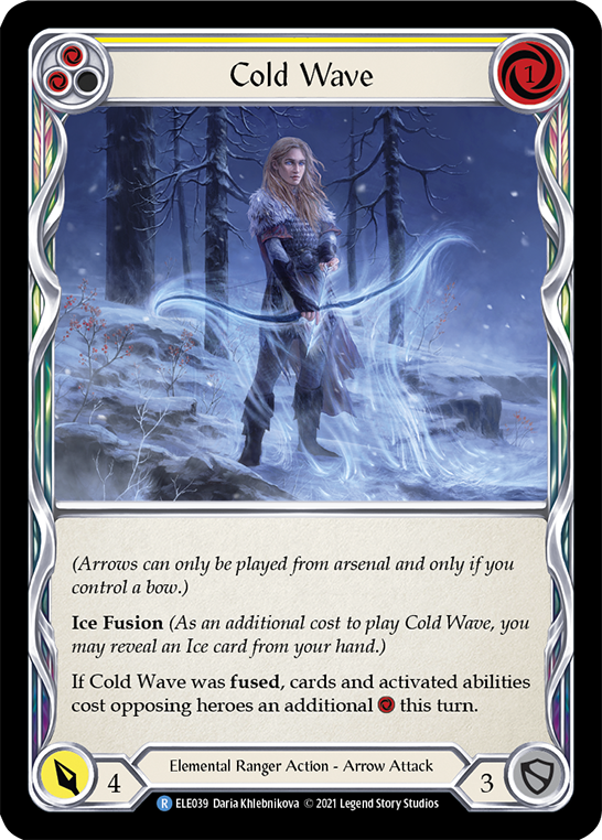 Cold Wave (Yellow) [ELE039] (Tales of Aria)  1st Edition Rainbow Foil | The Gaming-Verse