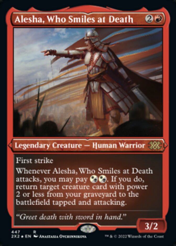 Alesha, Who Smiles at Death (Foil Etched) [Double Masters 2022] | The Gaming-Verse