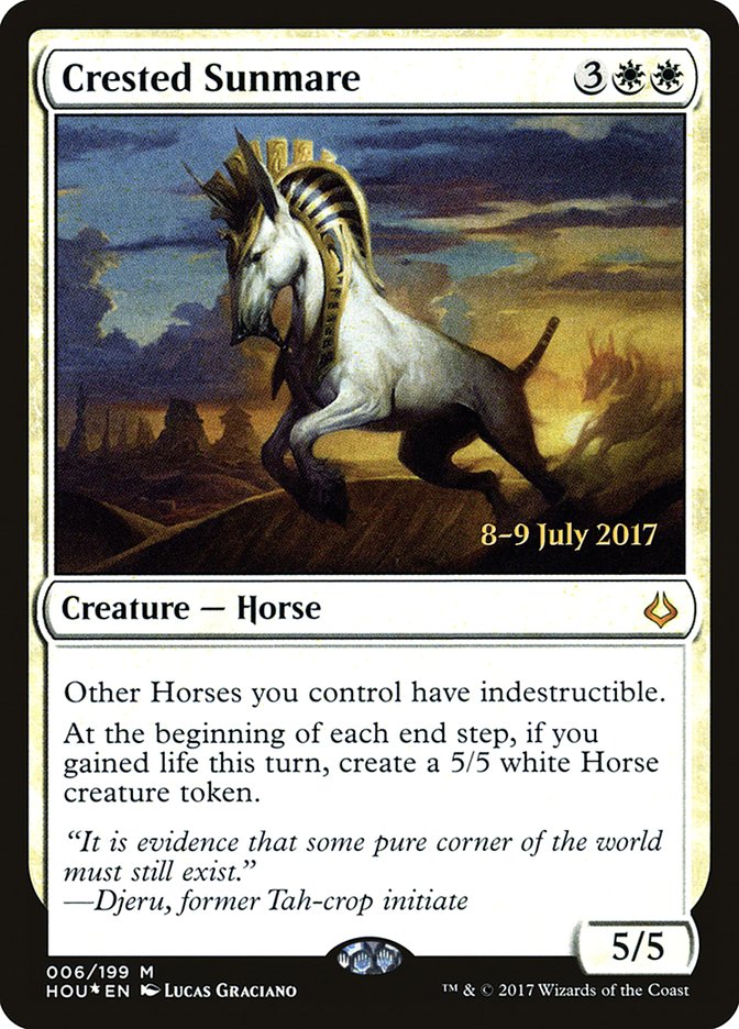 Crested Sunmare  (Prerelease) [Hour of Devastation Prerelease Promos] | The Gaming-Verse