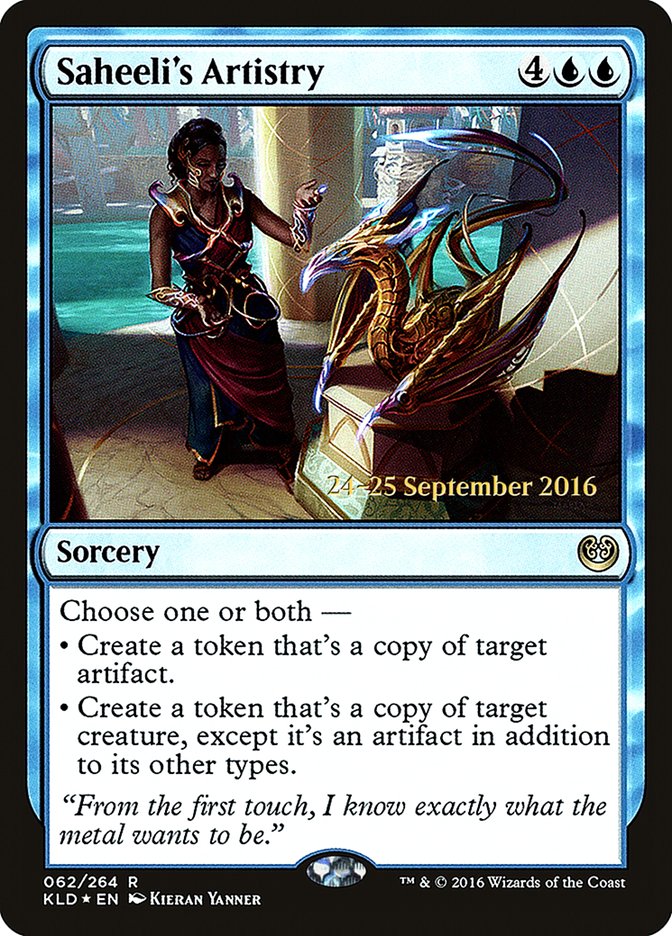 Saheeli's Artistry  (Prerelease) [Kaladesh Prerelease Promos] | The Gaming-Verse