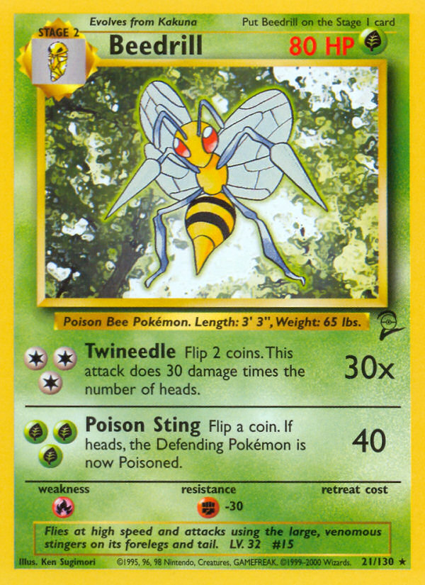 Beedrill (21/130) [Base Set 2] | The Gaming-Verse