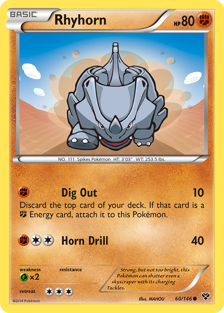 Rhyhorn (60/146) [XY: Base Set] | The Gaming-Verse