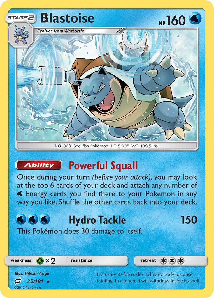 Blastoise (25/181) (Theme Deck Exclusive) [Sun & Moon: Team Up] | The Gaming-Verse