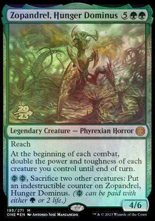 Zopandrel, Hunger Dominus [Phyrexia: All Will Be One Prerelease Promos] | The Gaming-Verse