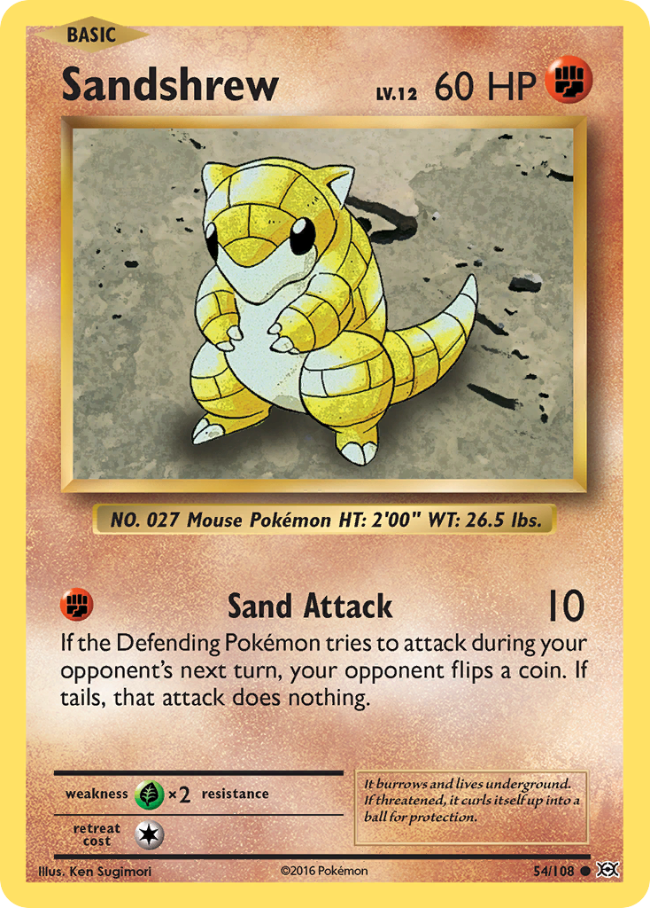 Sandshrew (54/108) [XY: Evolutions] | The Gaming-Verse