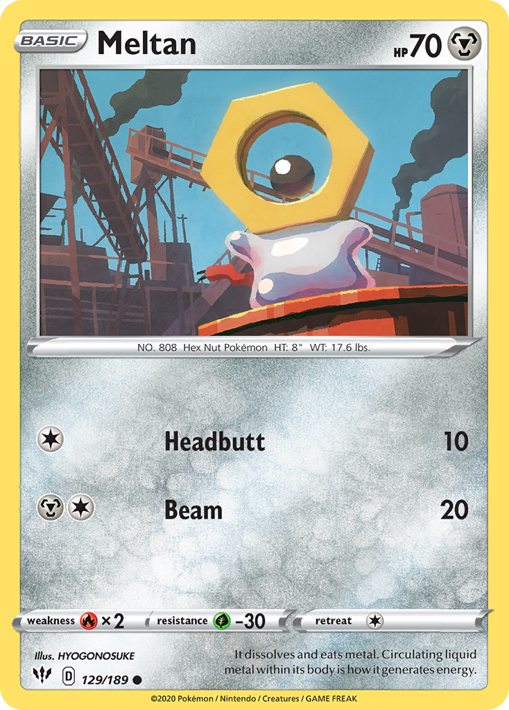 Meltan (129/189) [Sword & Shield: Darkness Ablaze] | The Gaming-Verse