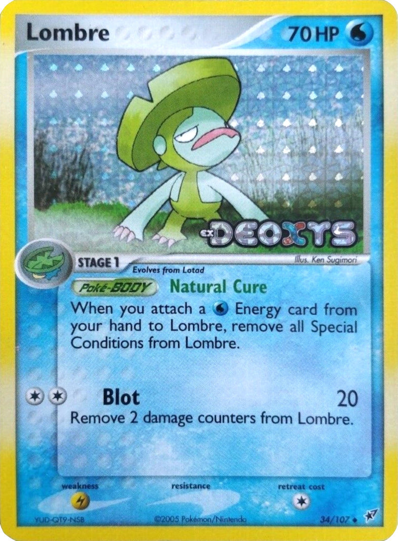 Lombre (34/107) (Stamped) [EX: Deoxys] | The Gaming-Verse