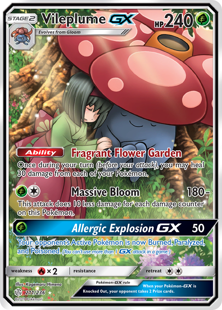 Vileplume GX (211/236) [Sun & Moon: Cosmic Eclipse] | The Gaming-Verse