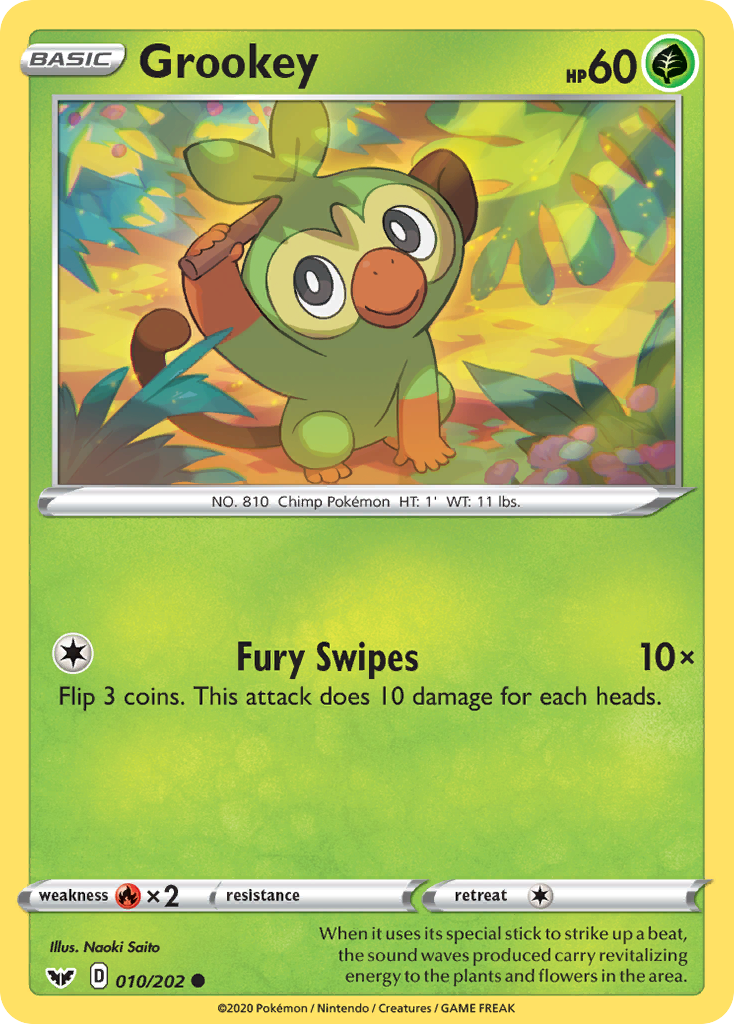 Grookey (010/202) [Sword & Shield: Base Set] | The Gaming-Verse