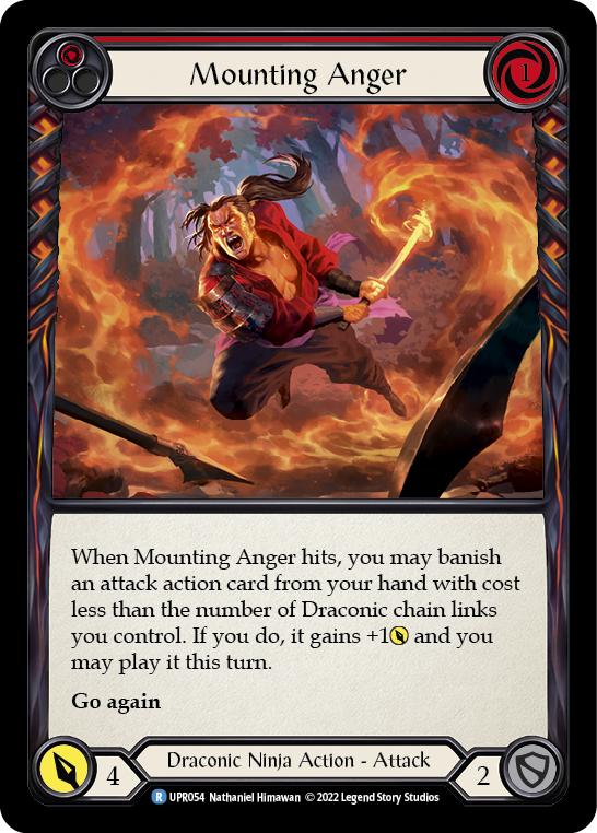 Mounting Anger (Red) [UPR054] (Uprising)  Rainbow Foil | The Gaming-Verse