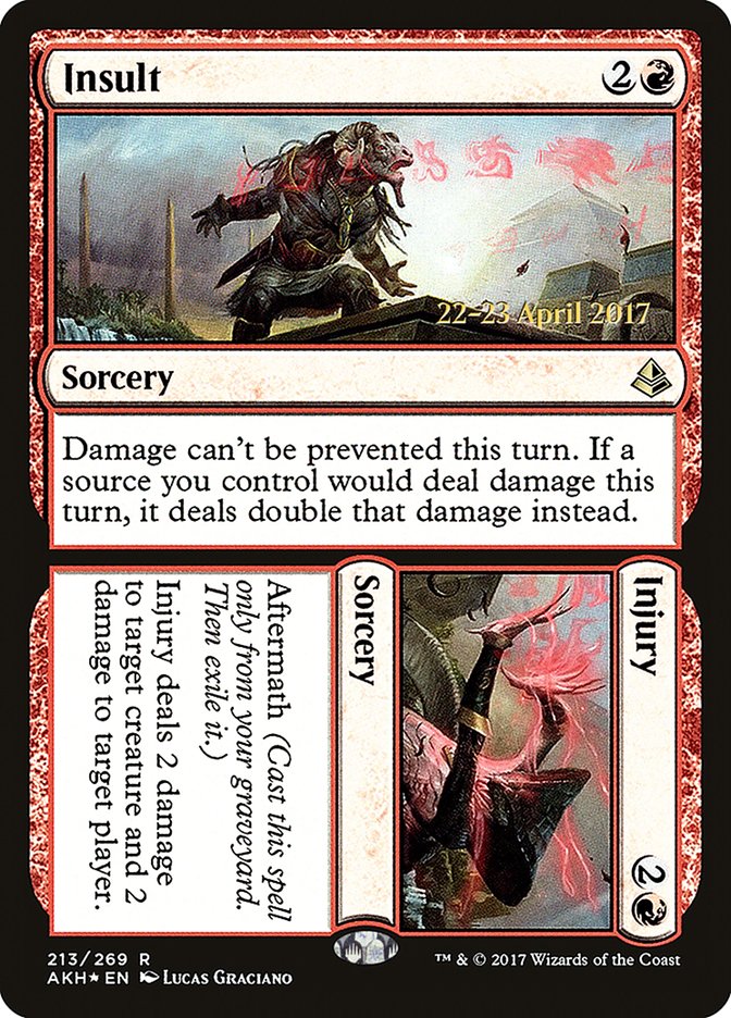 Insult // Injury  (Prerelease) [Amonkhet Prerelease Promos] | The Gaming-Verse