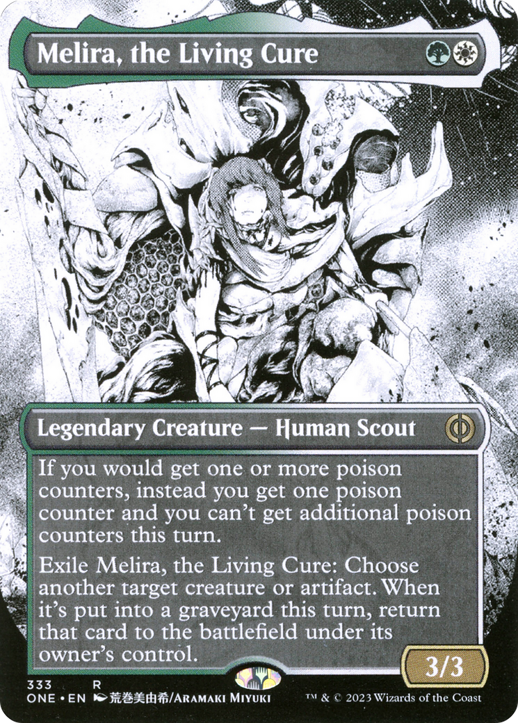 Melira, the Living Cure (Borderless Manga) [Phyrexia: All Will Be One] | The Gaming-Verse