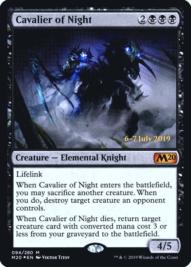 Cavalier of Night  [Core Set 2020 Prerelease Promos] | The Gaming-Verse