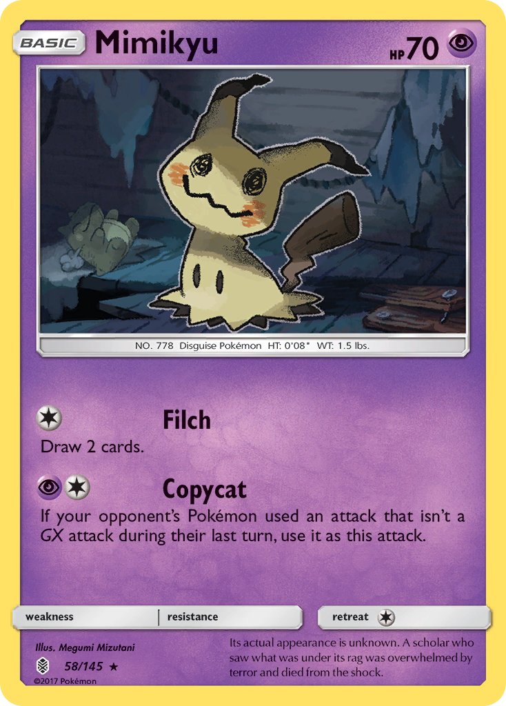 Mimikyu (58/145) (Theme Deck Exclusive) [Sun & Moon: Guardians Rising] | The Gaming-Verse