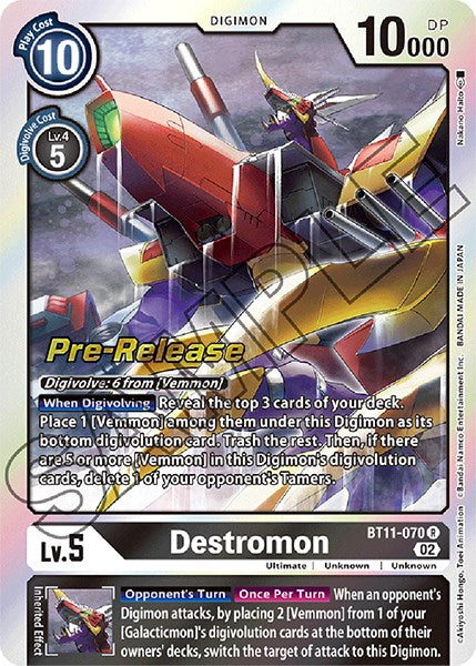 Destromon [BT11-070] [Dimensional Phase Pre-Release Promos] | The Gaming-Verse