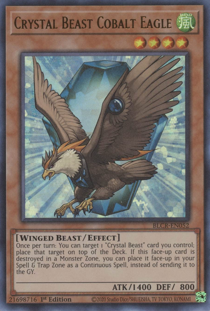 Crystal Beast Cobalt Eagle [BLCR-EN052] Ultra Rare | The Gaming-Verse