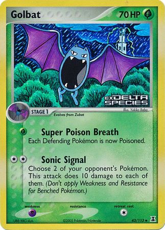 Golbat (43/113) (Stamped) [EX: Delta Species] | The Gaming-Verse