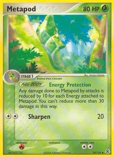 Metapod (39/112) [EX: FireRed & LeafGreen] | The Gaming-Verse