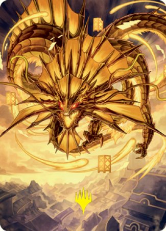 Ao, the Dawn Sky 2 Art Card (Gold-Stamped Signature) [Kamigawa: Neon Dynasty Art Series] | The Gaming-Verse