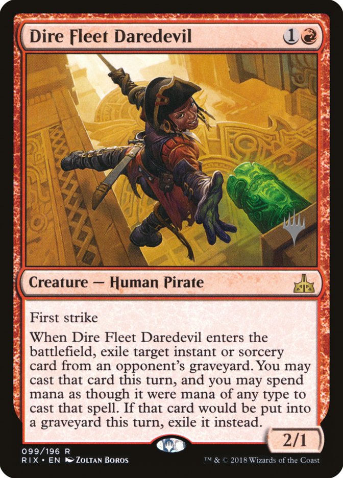 Dire Fleet Daredevil (Promo Pack) [Rivals of Ixalan Promos] | The Gaming-Verse