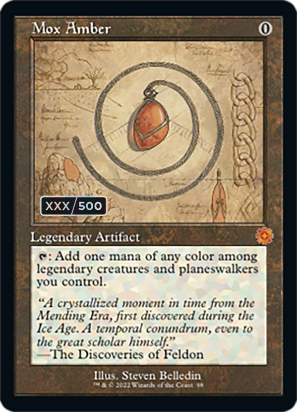 Mox Amber (Retro Schematic) (Serial Numbered) [The Brothers' War Retro Artifacts] | The Gaming-Verse