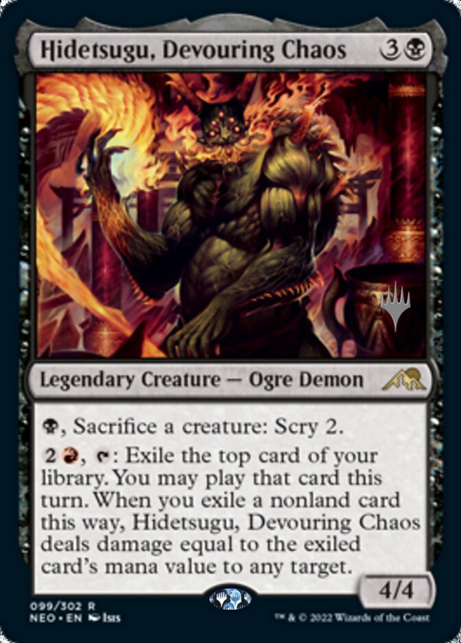 Hidetsugu, Devouring Chaos (Promo Pack) [Kamigawa: Neon Dynasty Promos] | The Gaming-Verse