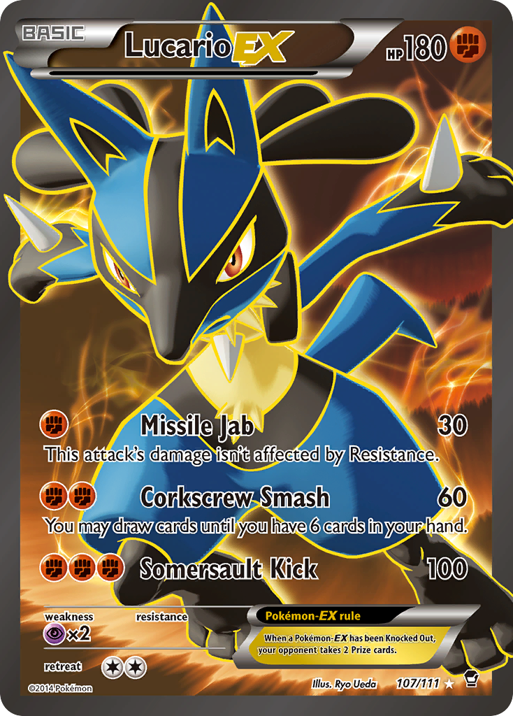 Lucario EX (107/111) [XY: Furious Fists] | The Gaming-Verse