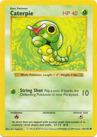 Caterpie (45/102) [Base Set Shadowless Unlimited] | The Gaming-Verse