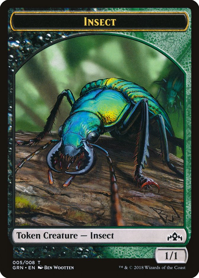 Insect Token [Guilds of Ravnica Tokens] | The Gaming-Verse