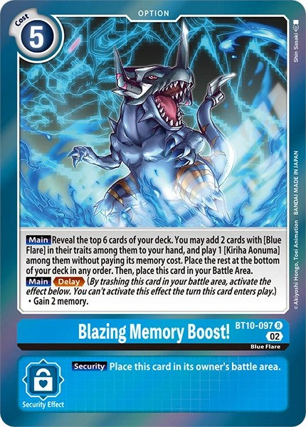 Blazing Memory Boost! [BT10-097] [Revision Pack Cards] | The Gaming-Verse