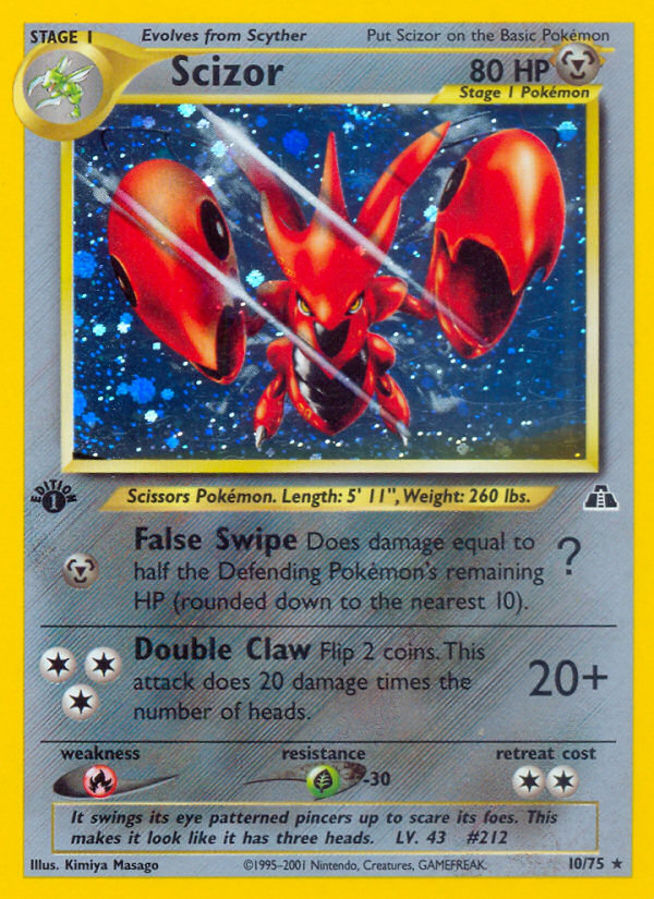 Scizor (10/75) [Neo Discovery 1st Edition] | The Gaming-Verse