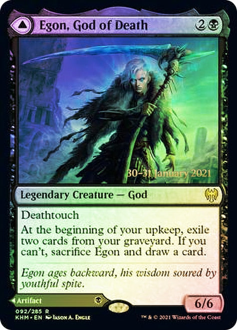 Egon, God of Death // Throne of Death  [Kaldheim Prerelease Promos] | The Gaming-Verse