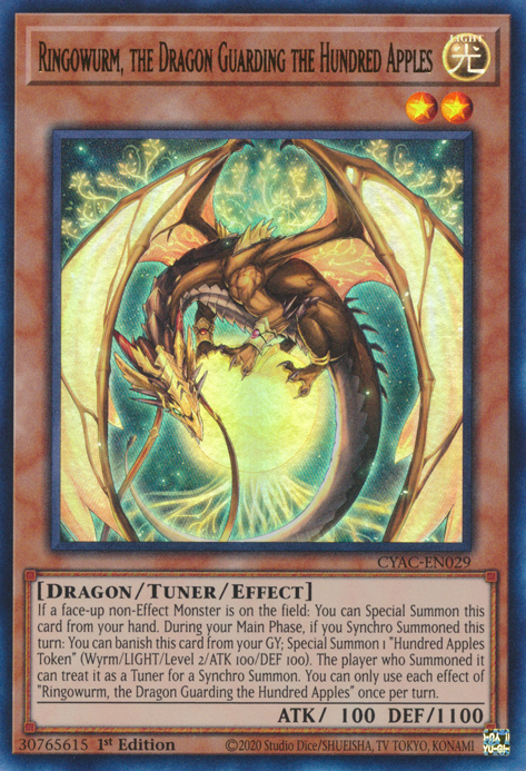 Ringowurm, the Dragon Guarding the Hundred Apples [CYAC-EN029] Ultra Rare | The Gaming-Verse