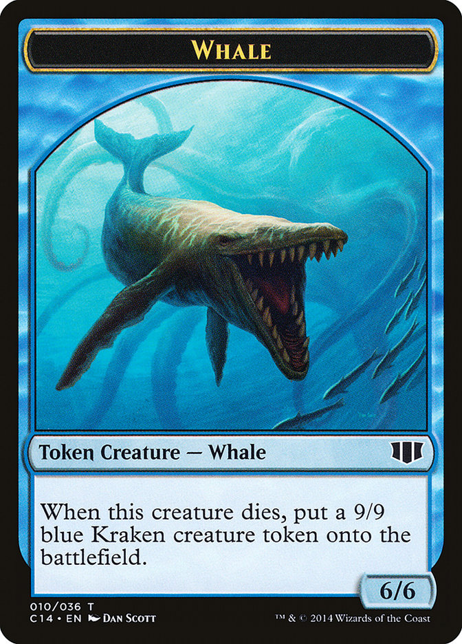 Whale // Zombie (011/036) Double-sided Token [Commander 2014 Tokens] | The Gaming-Verse