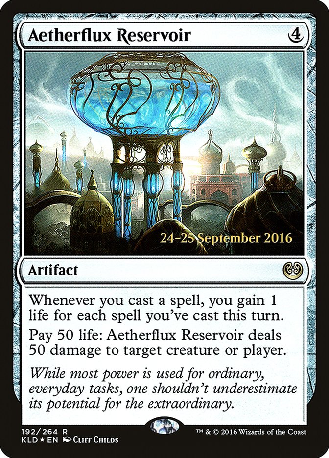 Aetherflux Reservoir  (Prerelease) [Kaladesh Prerelease Promos] | The Gaming-Verse