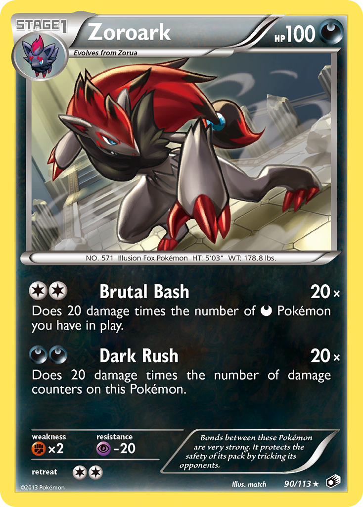 Zoroark (90/113) (Theme Deck Exclusive) [Black & White: Legendary Treasures] | The Gaming-Verse