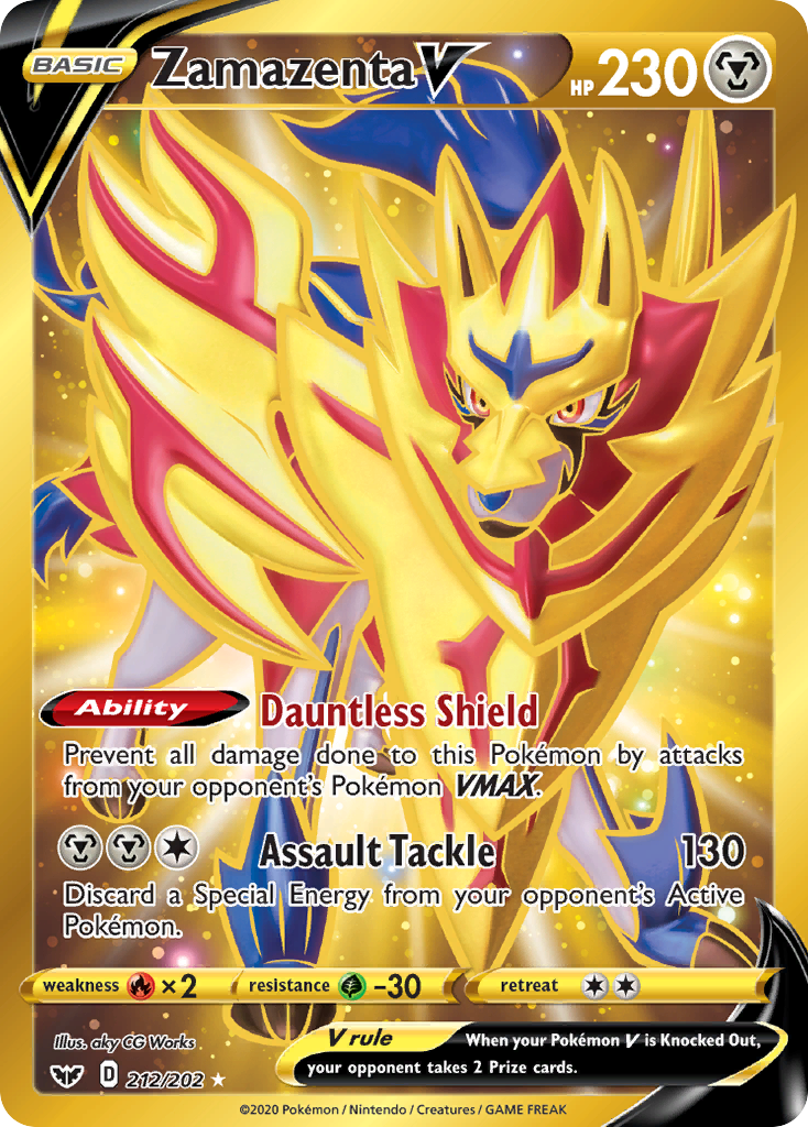 Zamazenta V (212/202) [Sword & Shield: Base Set] | The Gaming-Verse