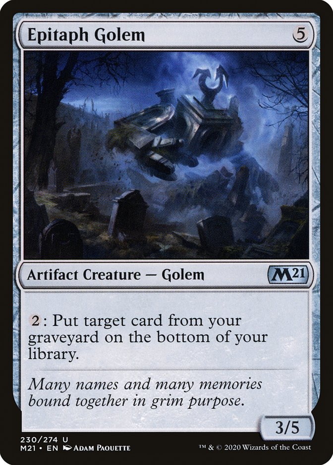 Epitaph Golem [Core Set 2021] | The Gaming-Verse