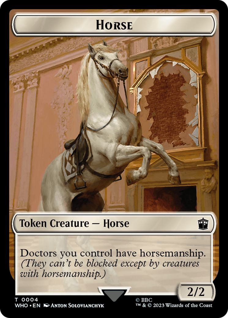 Horse // Soldier Double-Sided Token [Doctor Who Tokens] | The Gaming-Verse