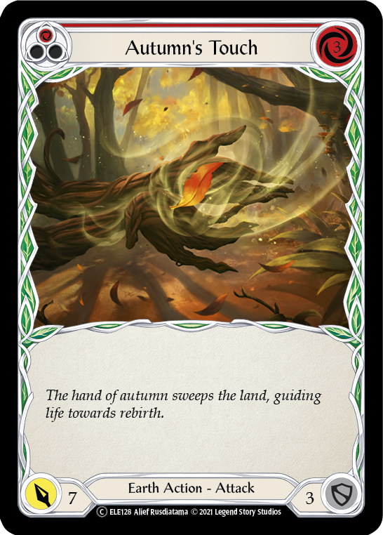 Autumn's Touch (Red) [U-ELE128] Unlimited Rainbow Foil | The Gaming-Verse