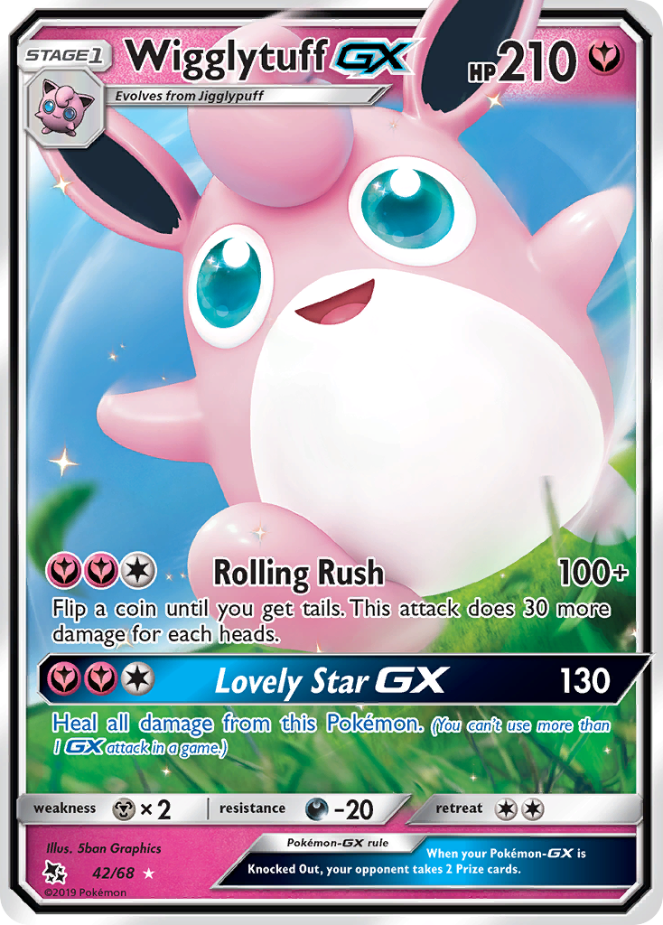 Wigglytuff GX (42/68) [Sun & Moon: Hidden Fates] | The Gaming-Verse