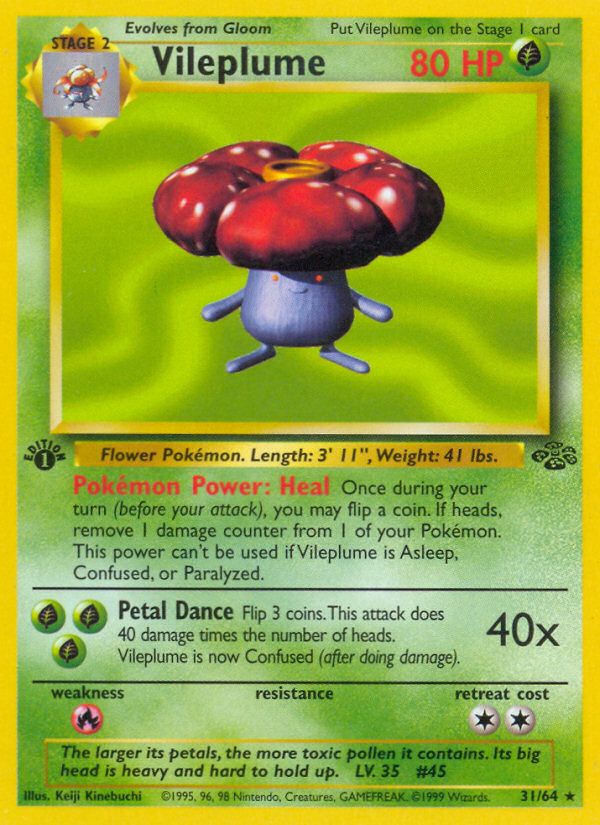 Vileplume (31/64) [Jungle 1st Edition] | The Gaming-Verse