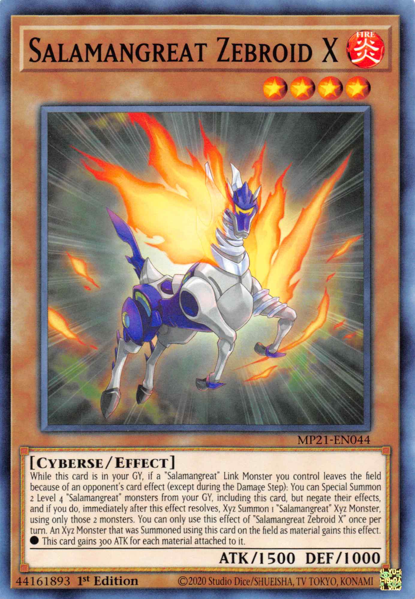 Salamangreat Zebroid X [MP21-EN044] Common | The Gaming-Verse