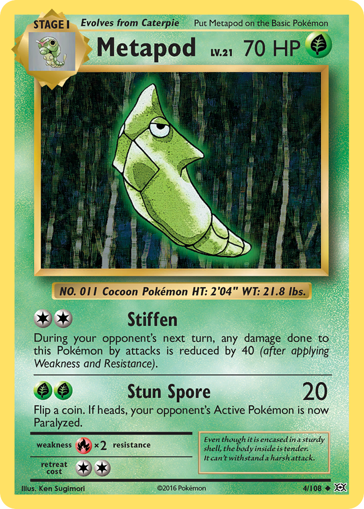 Metapod (4/108) [XY: Evolutions] | The Gaming-Verse