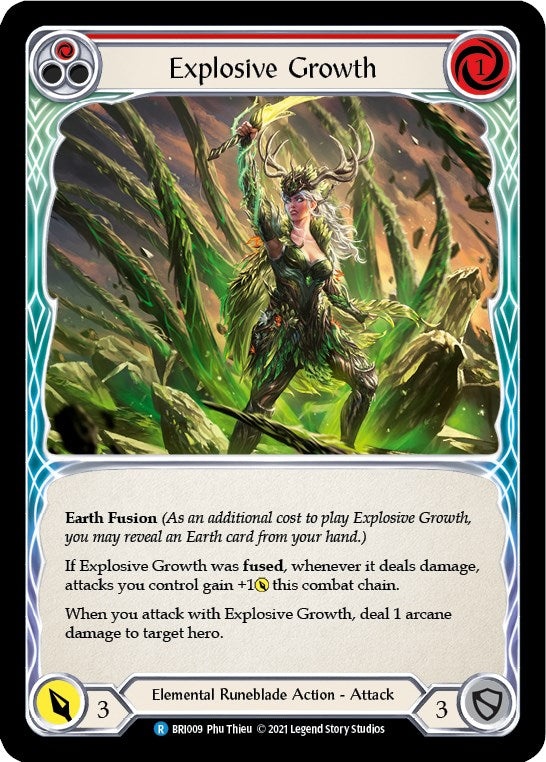 Explosive Growth (Red) [BRI009] (Tales of Aria Briar Blitz Deck)  1st Edition Normal | The Gaming-Verse