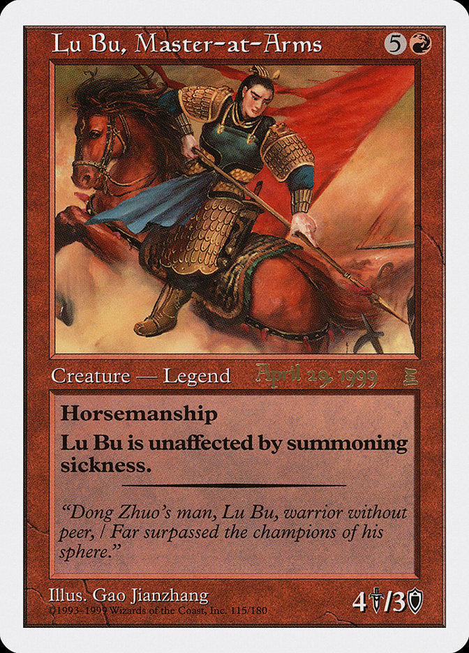 Lu Bu, Master-at-Arms (April 29, 1999) [Portal Three Kingdoms Promos] | The Gaming-Verse