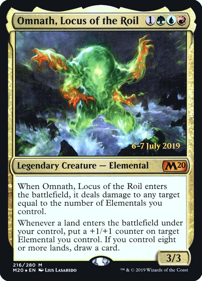 Omnath, Locus of the Roil  [Core Set 2020 Prerelease Promos] | The Gaming-Verse