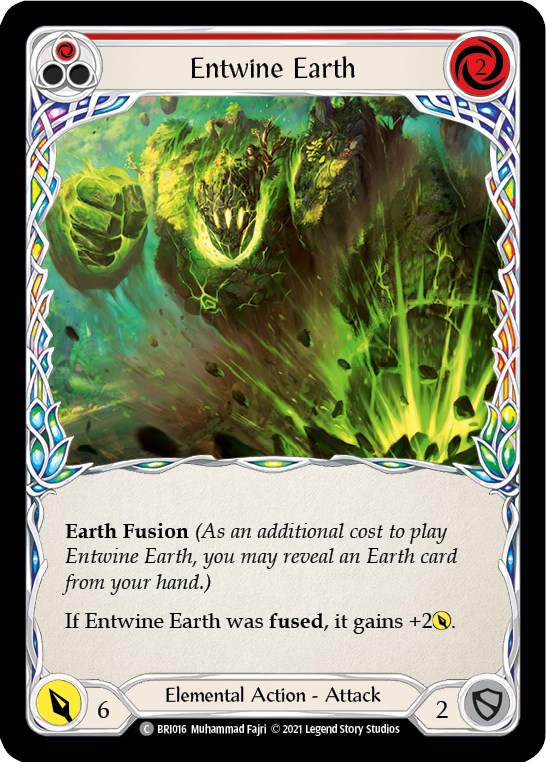 Entwine Earth (Red) [BRI016] (Tales of Aria Briar Blitz Deck)  1st Edition Normal | The Gaming-Verse